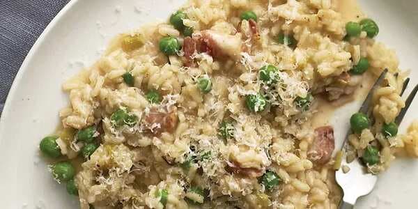 Leek, Bacon, And Pea Risotto