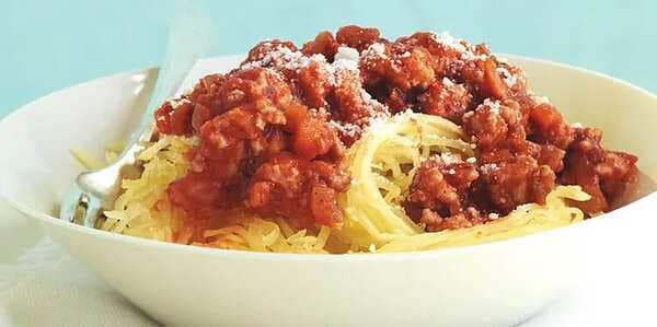 Quick Turkey Bolognese With Spaghetti Squash