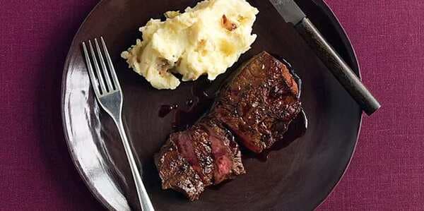 Seared Flat-Iron Steaks With Wine Sauce