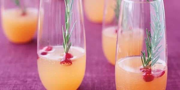 Sparkling Pear And Cranberry Cocktail