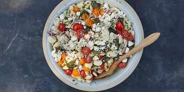 Lima Bean Salad with Roasted Poblanos and Queso Fresco