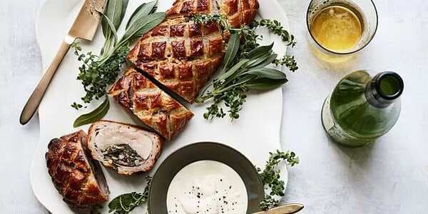 Pork Wellington with Prosciutto and Spinach Mushroom Stuffing