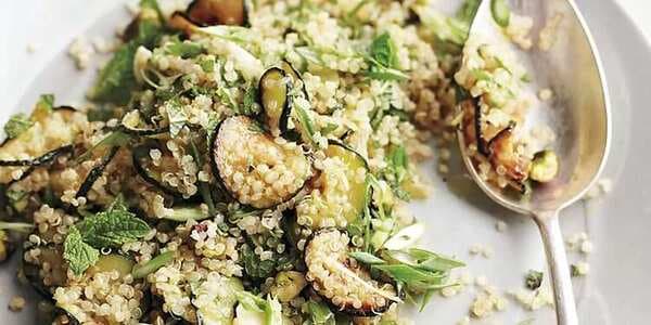 Quinoa Salad with Zucchini Mint and Pistachios