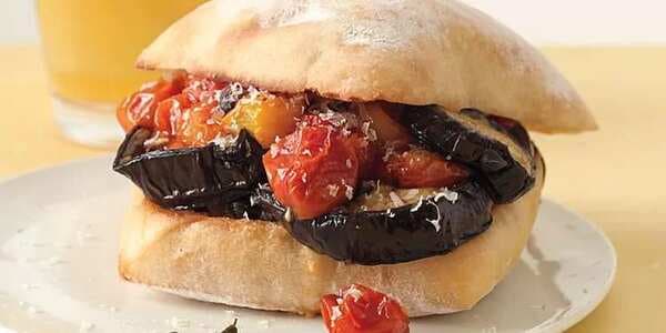 Roasted Eggplant and Tomato Sandwiches