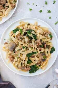 Sausage & Fennel Pasta with Mushrooms & Spinach