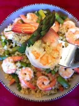 Shrimp And Asparagus Quinoa Bowl