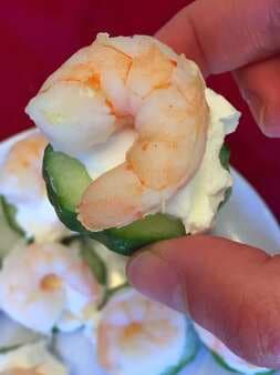 Cucumber Cream Cheese Shrimp Appetizer