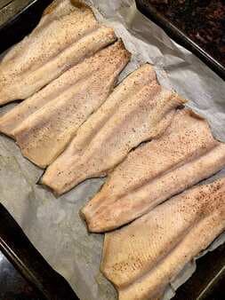Baked Rainbow Trout Fish Fillets