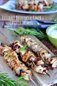Rosemary Buttermilk Ranch Chicken Skewers