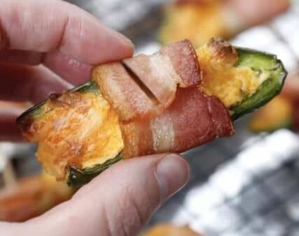 Bacon Wrapped Cheese Stuffed Jalapeno Appetizers
