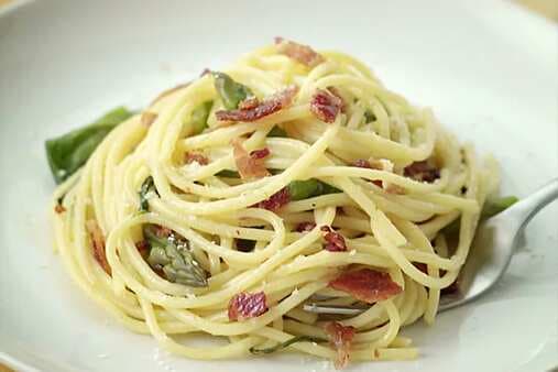 Bacon-Vegetable Spaghetti Toss