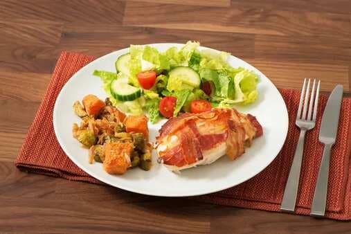 Chicken With Bacon & Balsamic-Glazed Vegetables
