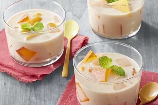 Creamy Dos Leches Mango Flan Dessert