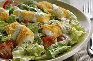 Crispy Fish Fingers With Jalapeno Ranch Salad