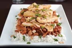 Crusted Fish With Tomato-Bean Stew