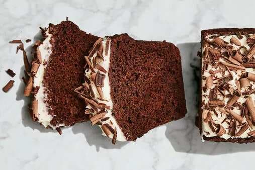 Chocolate Quick Bread With Vanilla-Cream Cheese Frosting