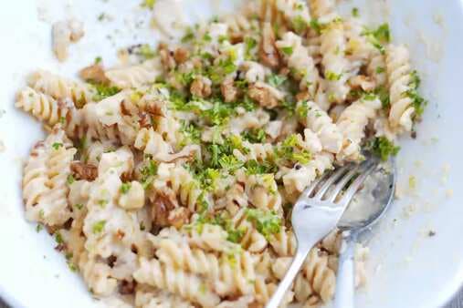 Garlic And Herb Pasta With Toasted Walnuts