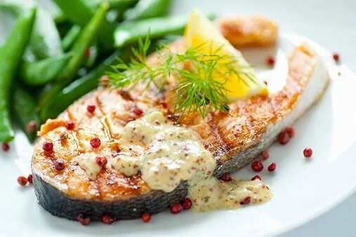 Grilled Salmon With Dijon Mustard