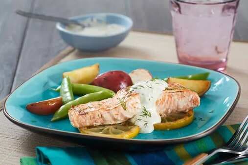 Sous Vide Salmon With Creamy Mustard Sauce