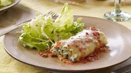 Spinach-Chorizo Lasagna Roll-Ups