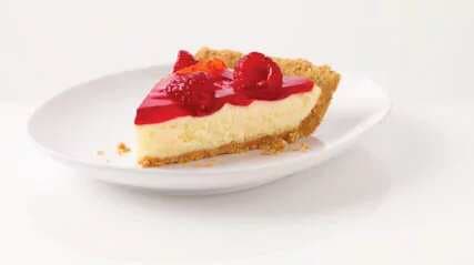 Raspberry Glace Cheesecake Pie