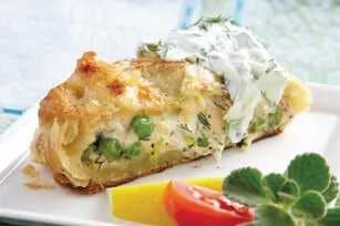Salmon Wrapped In Pastry With Cucumber Sauce