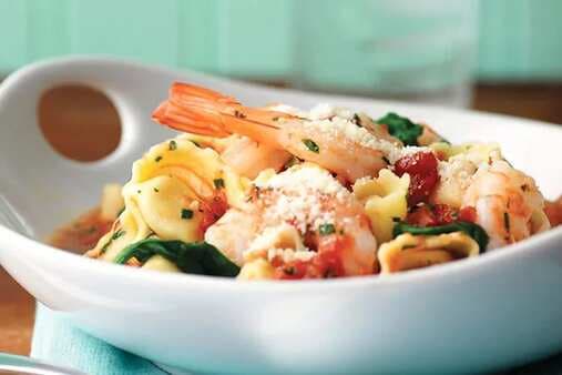 Shrimp, Tortellini & Spinach