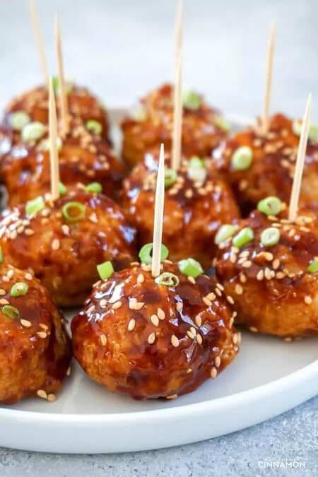 Asian Glazed Chicken Meatballs