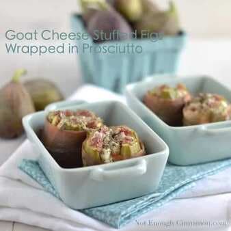 Goat Cheese Stuffed Figs Wrapped In Prosciutto