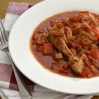 Poulet Basquaise Pepper and Tomato Chicken Stew