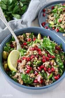 Quinoa Salad with Spinach and Pomegranate