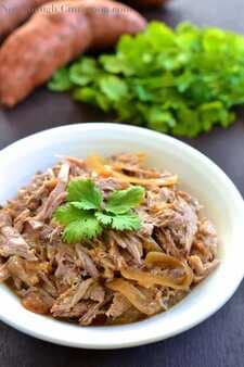Slow Cooker Pulled Pork with Apples and Onions