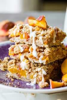 Better For You Peach Oatmeal Bars