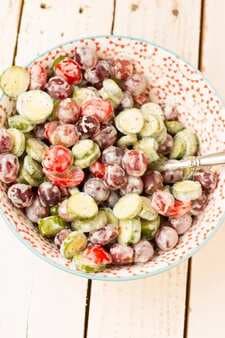 Cucumber Salad With Grapes And Poppy Seed Dressing