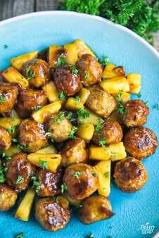 Chicken Meatballs With Pineapple Sauce