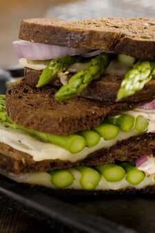 Vegetarian Onion & Asparagus Sandwich