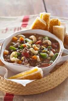 Vegetable Soup With Grilled Cheese Sandwich Dunkers