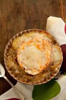 Crock Pot Apple Onion Soup With Cinnamon Cheese Toast