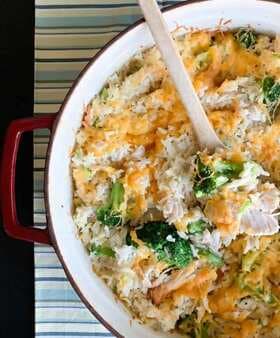 Cheesy Chicken Broccoli & Rice Casserole