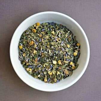 Lavender Chamomile Mint Tea with Lemon and Honey