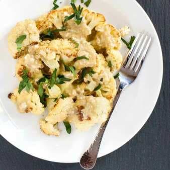 Roasted Cauliflower with Egg and Anchovy Dressing