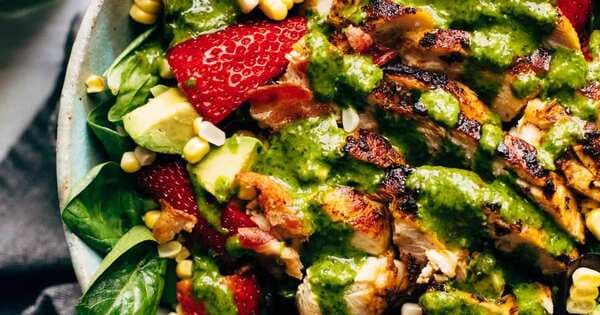 Summer Chipotle Chicken Cobb Salad With Cilantro Vinaigrette