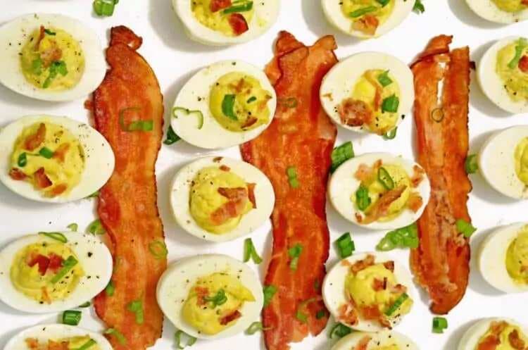 Bacon and Scallion Deviled Eggs