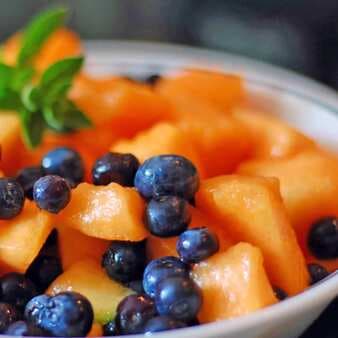 Blueberry Cantaloupe Breakfast Bowl