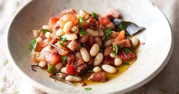 Braised Cannellini Beans With Prosciutto And Herbs