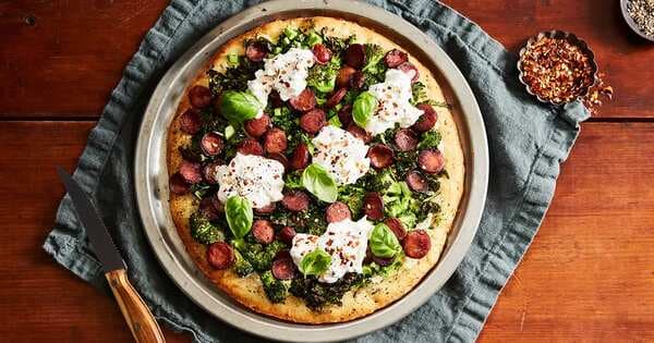Spicy Sausage Pizza With Burrata