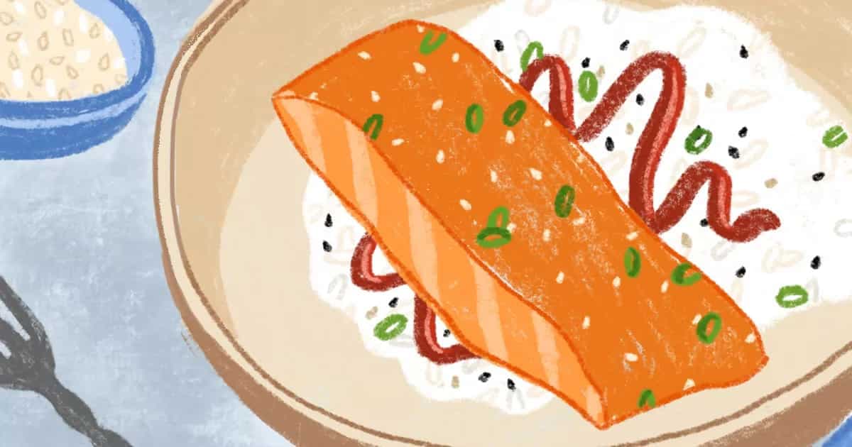 Miso-Glazed Salmon With Gochujang Rice
