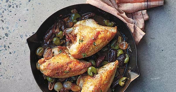 Pan-Roasted Chicken With Shallots And Dates