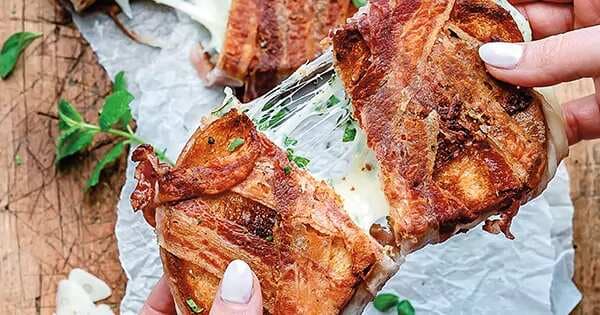 Pancetta-Wrapped Grilled Cheese Sandwiches