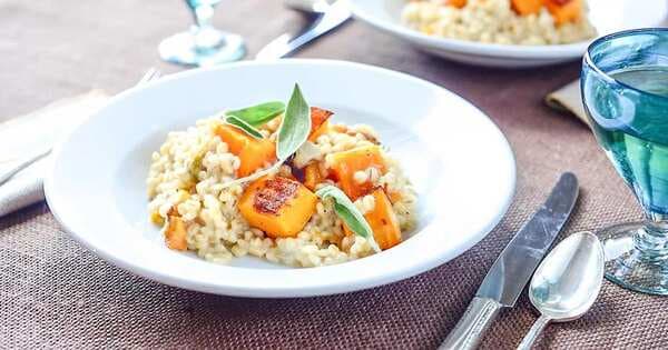 Sage-Barley Risotto With Butternut Squash